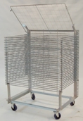 晾衣架 Drying rack 1-30, 62 x 91cm, (24 x 36), #260, with casters, 30 trays, bar grid 75 x 75 mm.