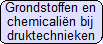 Grondstoffen en chemicaliën bij druktechnieken