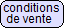 Conditions de vente