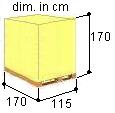 Crate 115x170 cm height 170 cm for Sea Freight